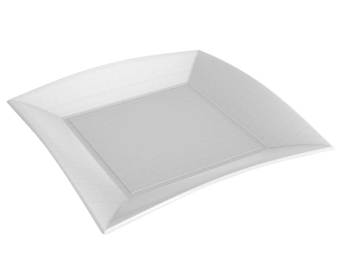 Bagasse-flacher Teller "Nice" 23x23cm, 50 Stück