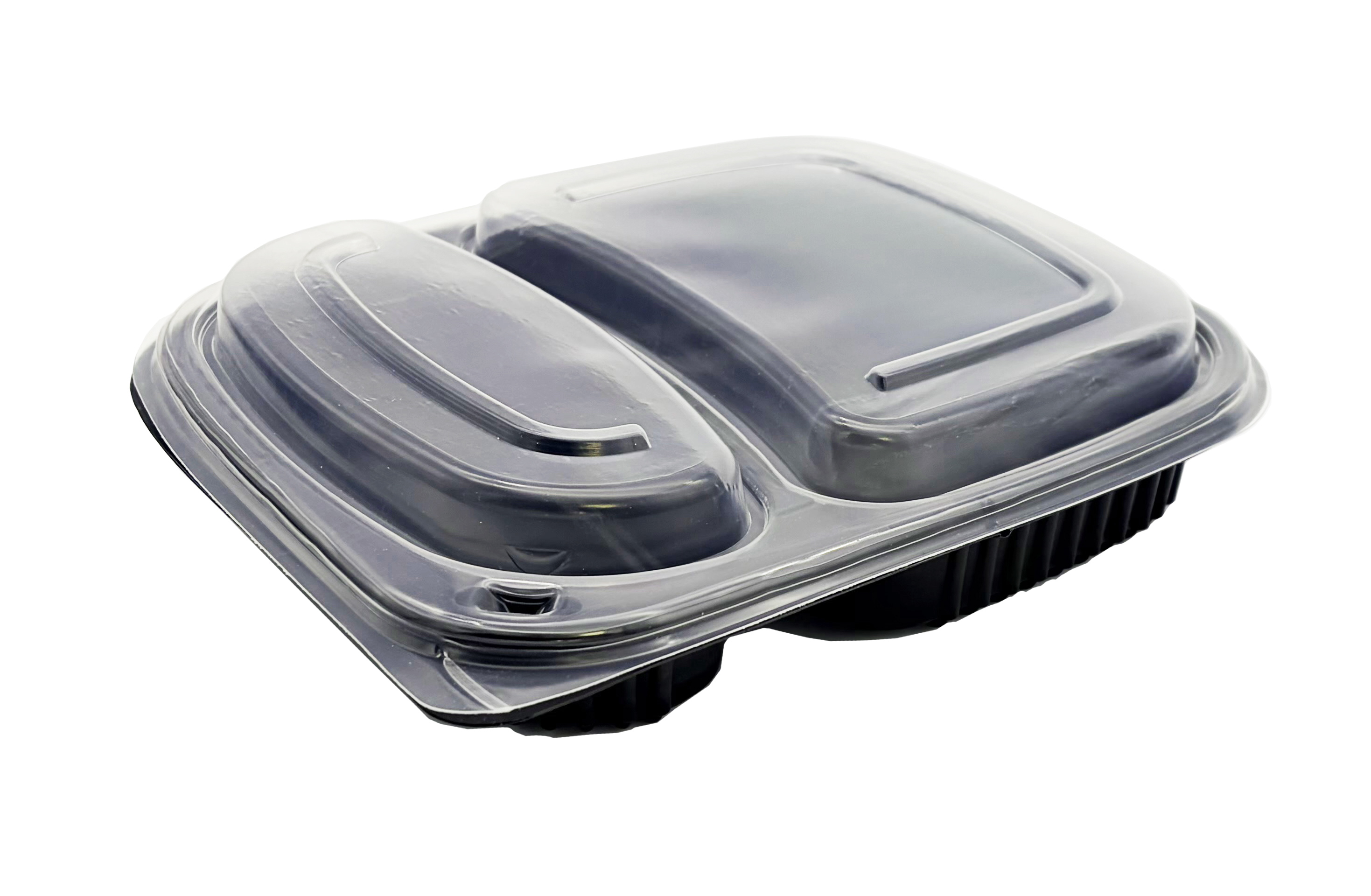 Mikrowellenschalen Menüschale 2-geteilt mit Dom-Deckel, (16x200 Stück) 1 Palette