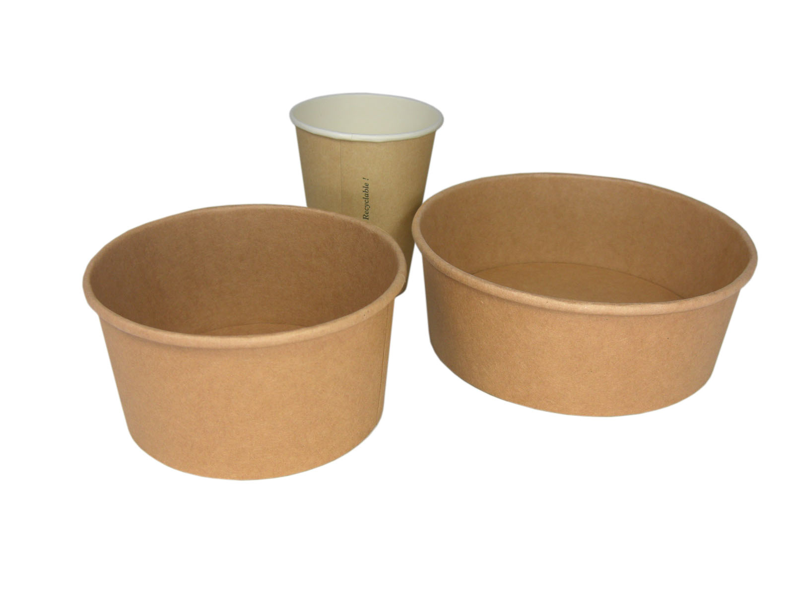 Bio-Design Salatschale Salatbowl 1300ml braun 300 Stück ohne Deckel