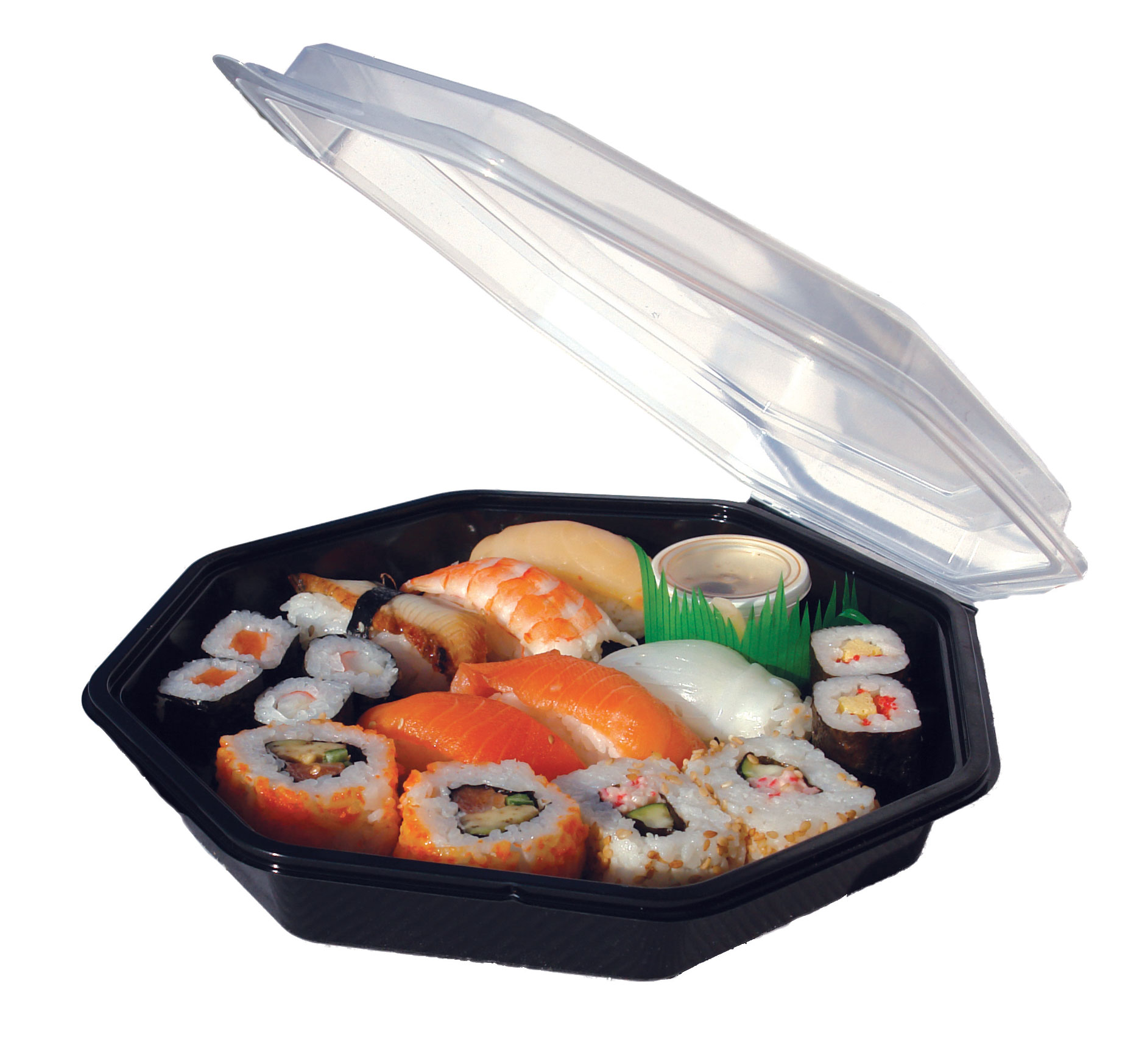 Sushi Partyplatte Octaview, 830ml, 230x230x50 mm, APET, 192 Stück/Karton