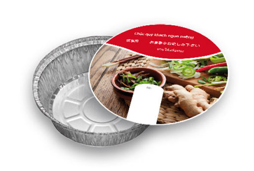 Aluschale rund C807-1000L mit Motivdeckel "Asia", 100 Stück/Packung