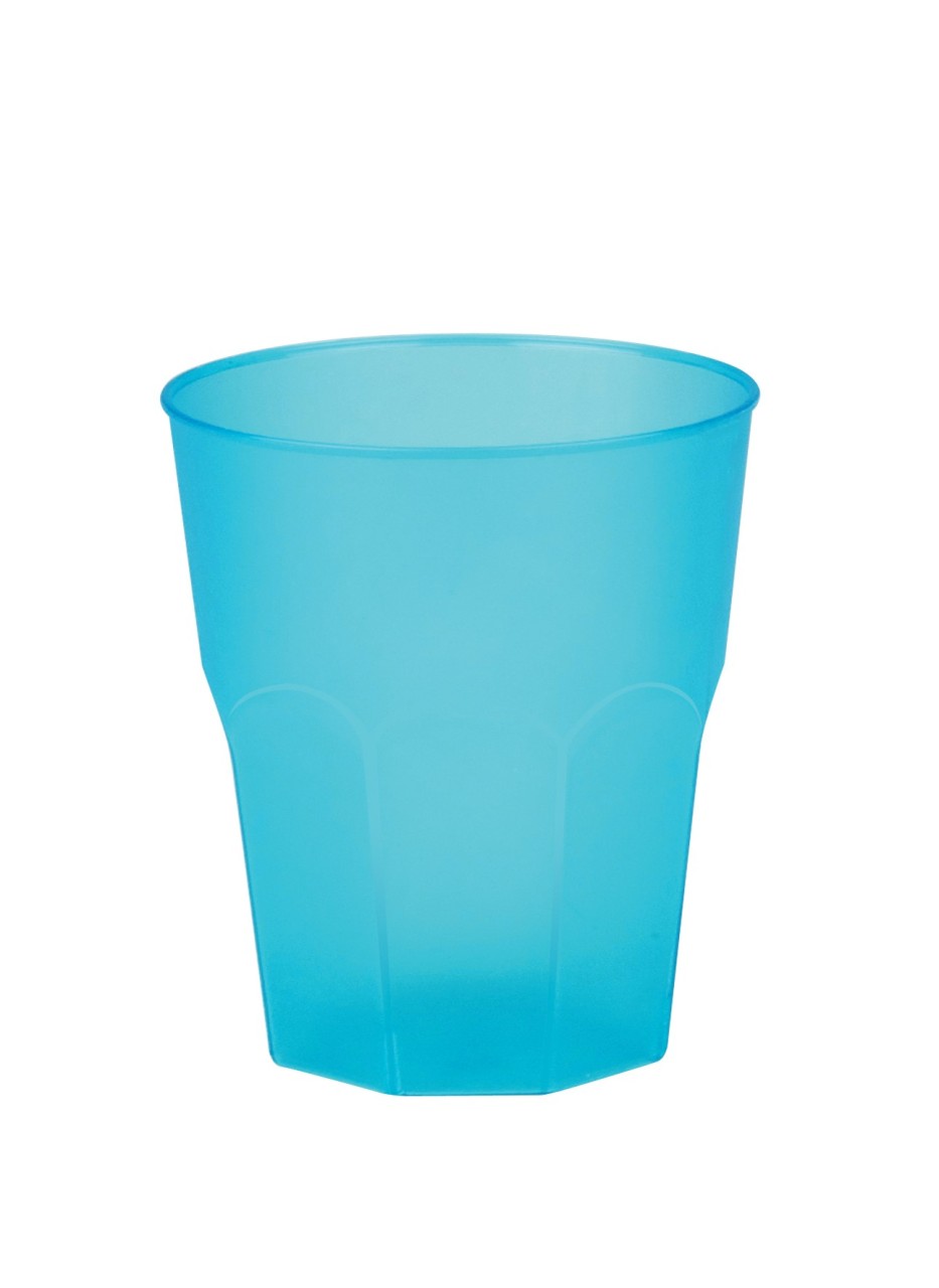 Mehrweg-Cocktailbecher • 250 ml • Happy Cocktail Frost Türkis • 20 Stück / Packung Mehrweg-Cocktailbecher • 250 ml • Happy Cocktail Frost Türkis • 20 Stück / Packung