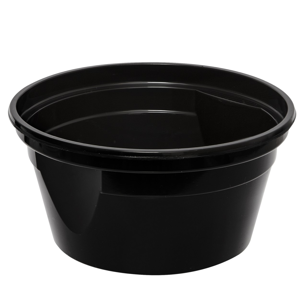 MEHRWEG Mikrowellen Suppenbowl black PP16, 500/560ml, mit klarem Deckel, 450 Stück/Karton