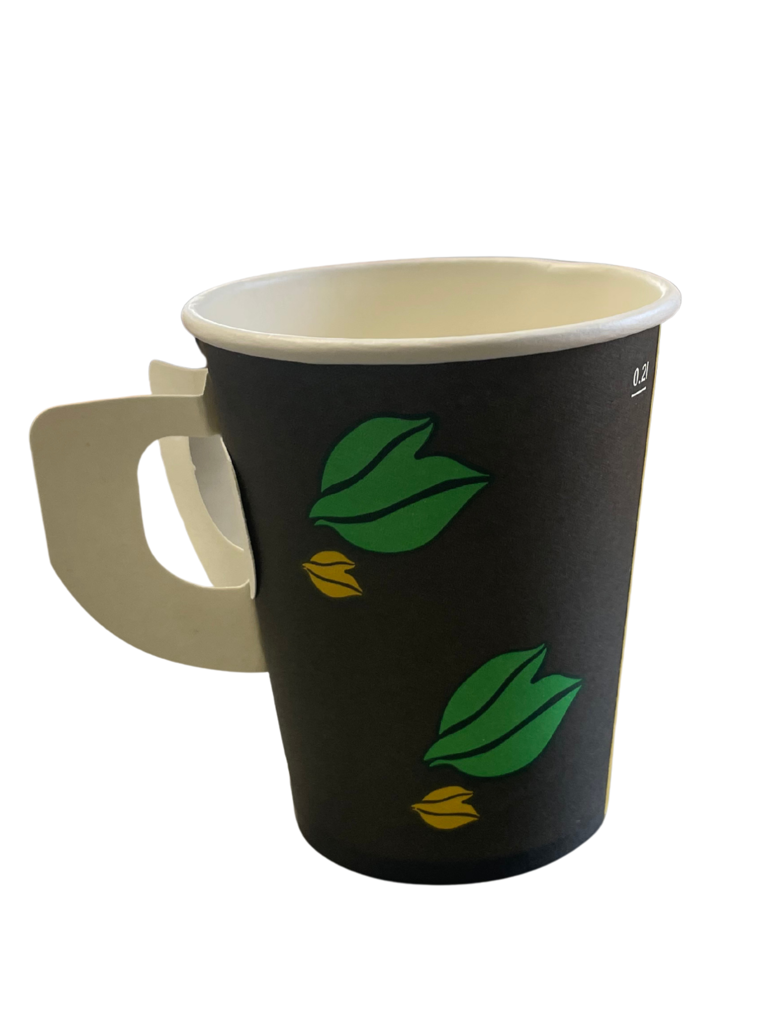 Kaffeebecher mit Henkel, 200ml, 50 Stück/Packung