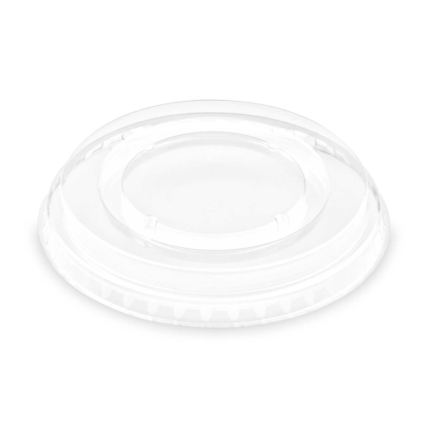 rPET Flachdeckel OHNE Loch für ClearCup (50 Stück/Packung) rPET Flachdeckel OHNE Loch für ClearCup (50 Stück/Packung)