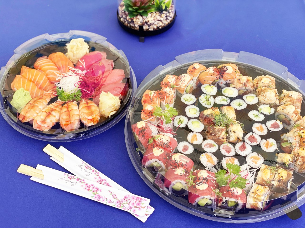 Sushi Partyplatte rund mit glasklarem Deckel, 29 DXN, VE 120