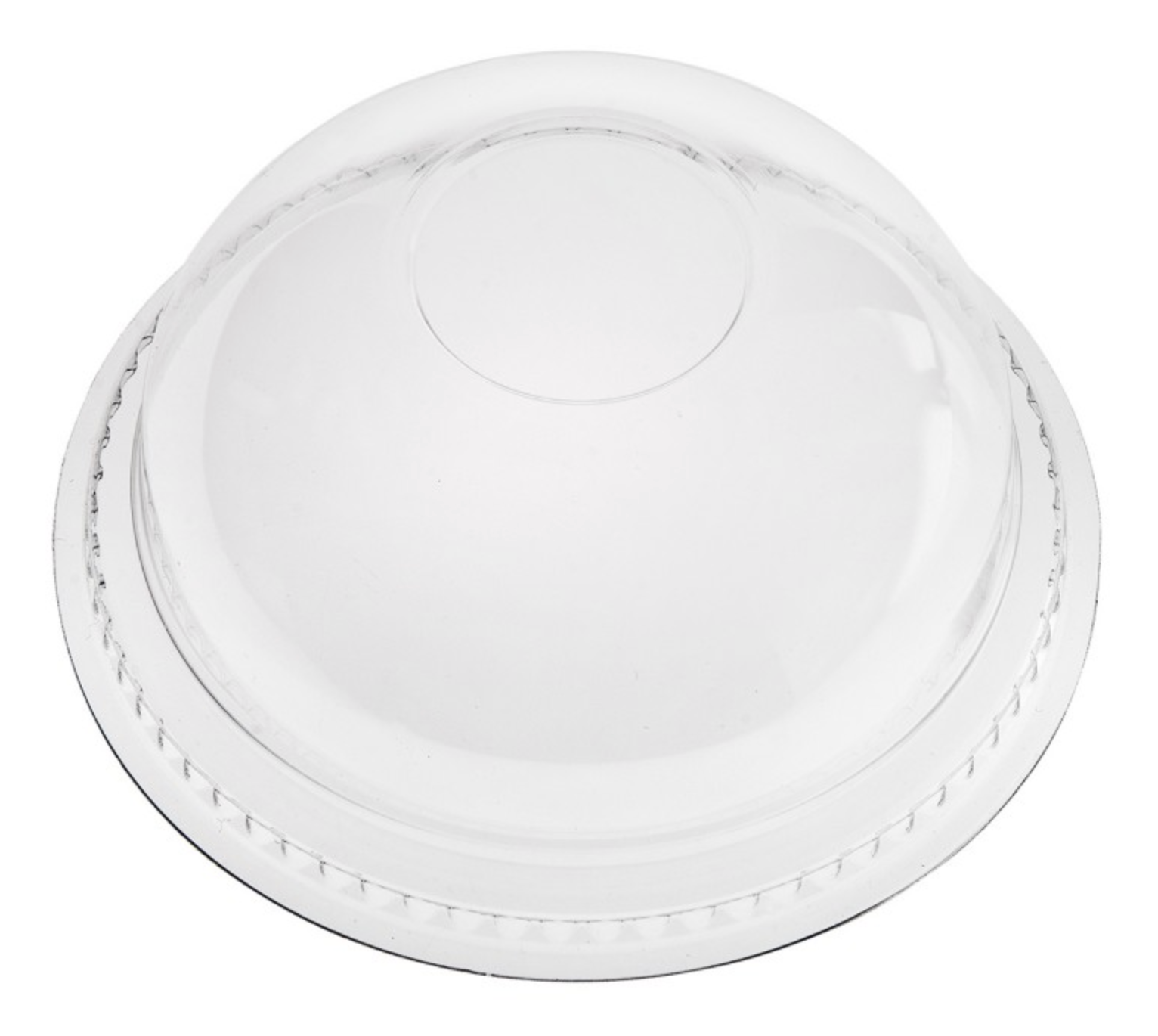 rPET Domdeckel OHNE Loch, Ø 95 mm, für ALL-IN-ONE Becher, 100 Stück/Packung