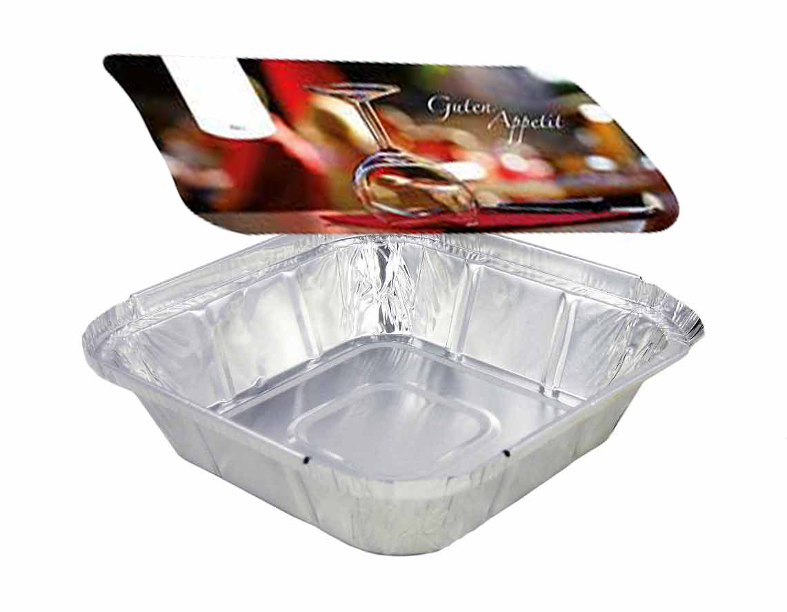 Aluschale R25-560L mit Motivdeckel "Gourmet", 1000 Stück/Karton Aluschale R25-560L mit Motivdeckel "Gourmet", 1000 Stück/Karton