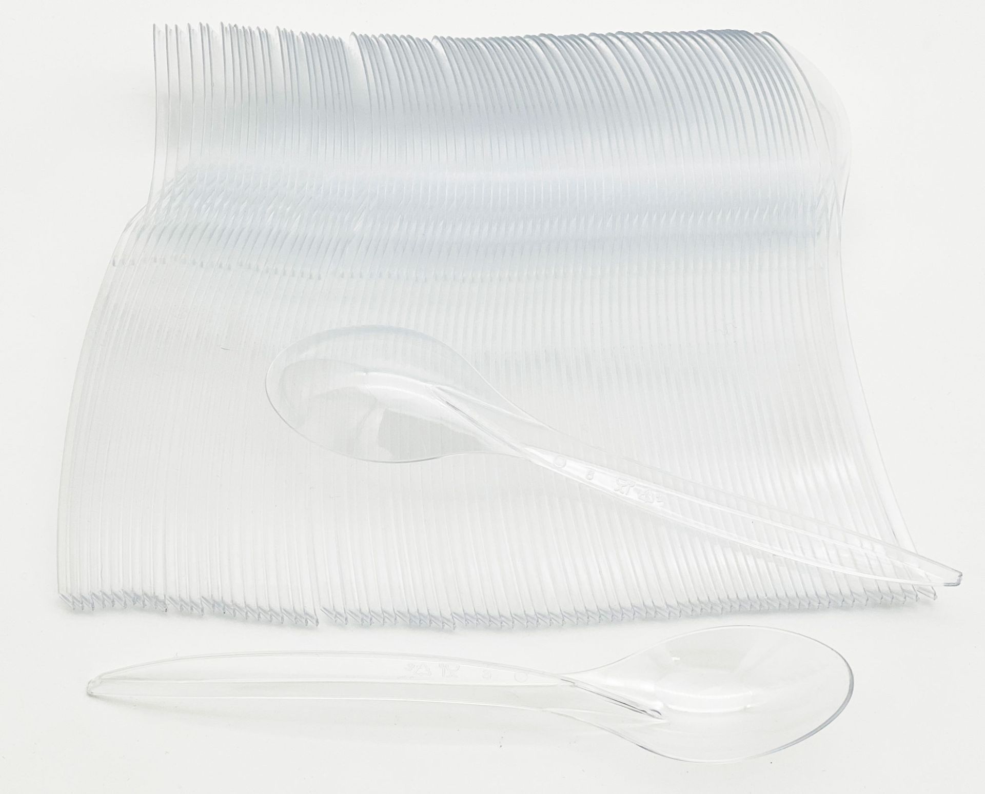 Premium Löffel, Mehrweglöffel, stabil, klar, 100 Stück/Packung