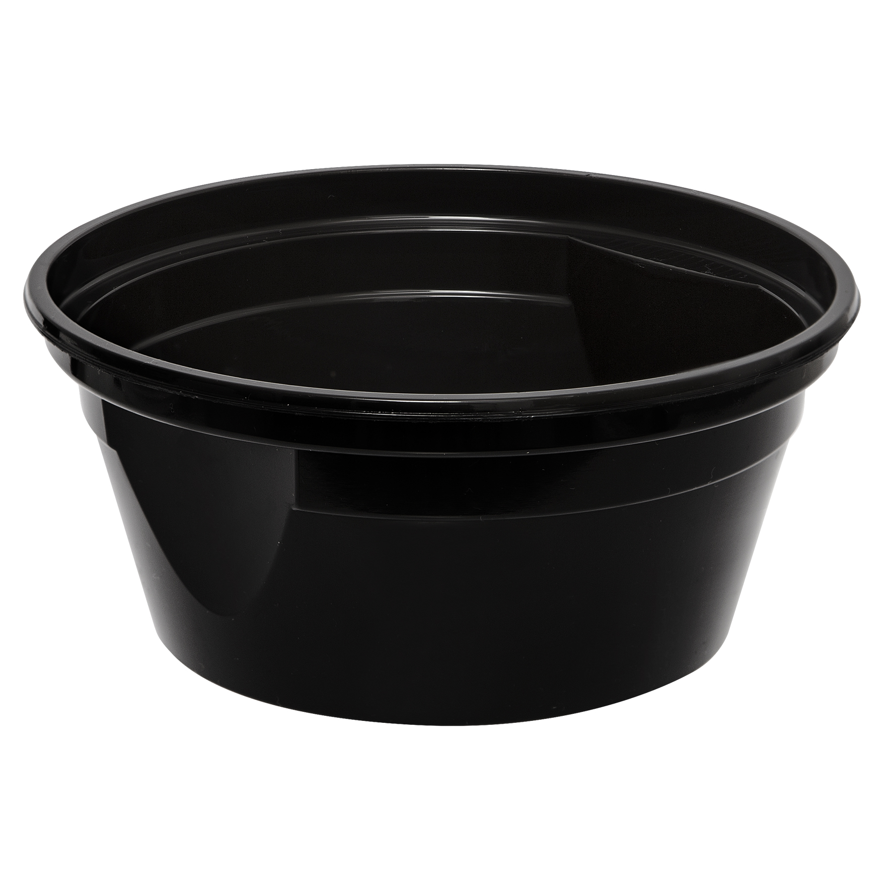 MEHRWEG Mikrowellen Suppenbowl black PP12, 400/460ml mit klarem Deckel 450 Stück/Karton