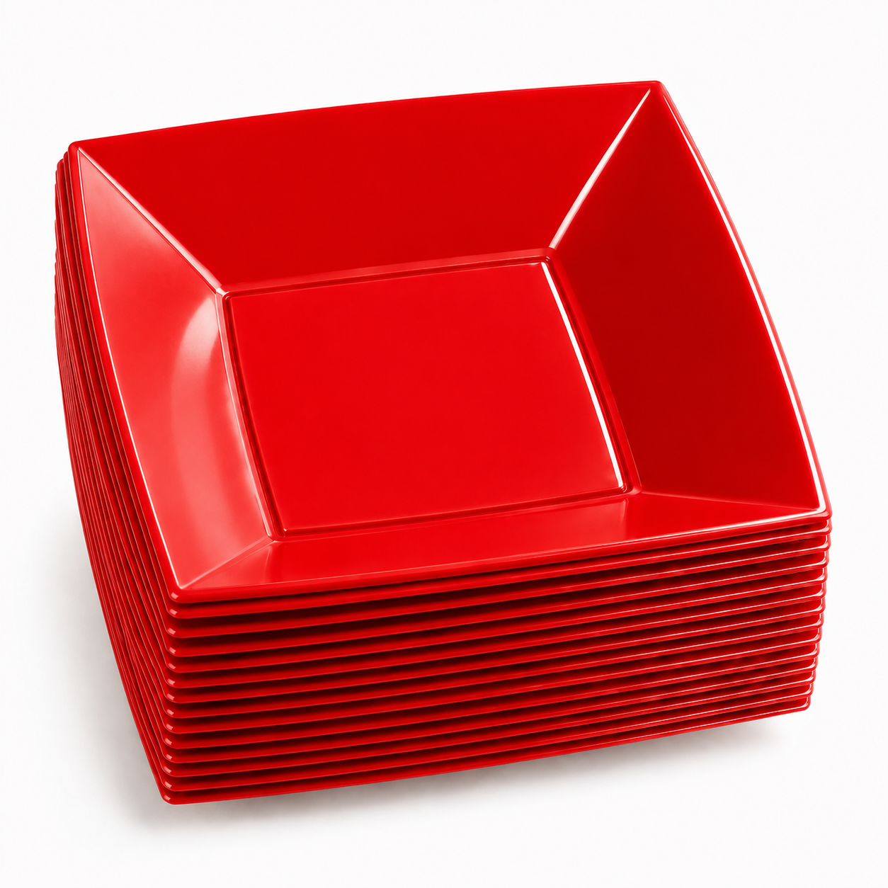 Dessertteller tief, 18x18 cm, NICE Collection, rot, 25 Stück/Packung