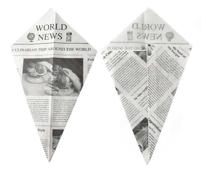 Pommes Spitztüte "Newspaper" für 250g, 1000 Stück