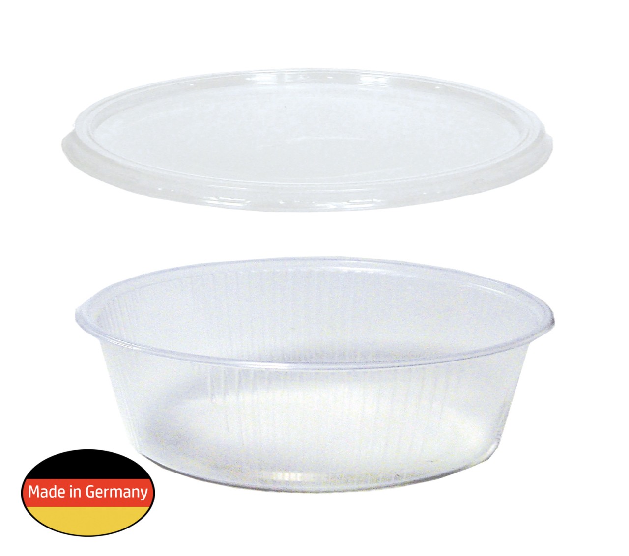 Feinkost-, Salat-, Verpackungsbecher mit Deckel, rund, 125 ml, 250 Stück/Karton Feinkost-, Salat-, Verpackungsbecher mit Deckel, rund, 125 ml, 250 Stück/Karton