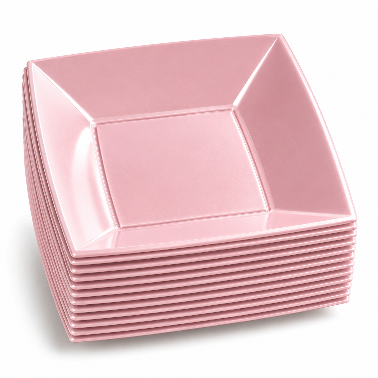 Dessertteller tief, 18x18 cm, NICE Collection, perlrosa, 25 Stück/Packung