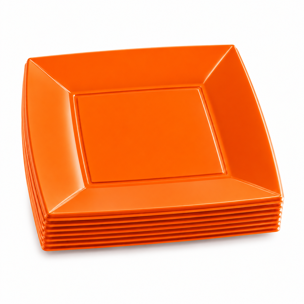 Dessertteller flach, 18x18cm, NICE Collection, orange, 25 Stück/Packung