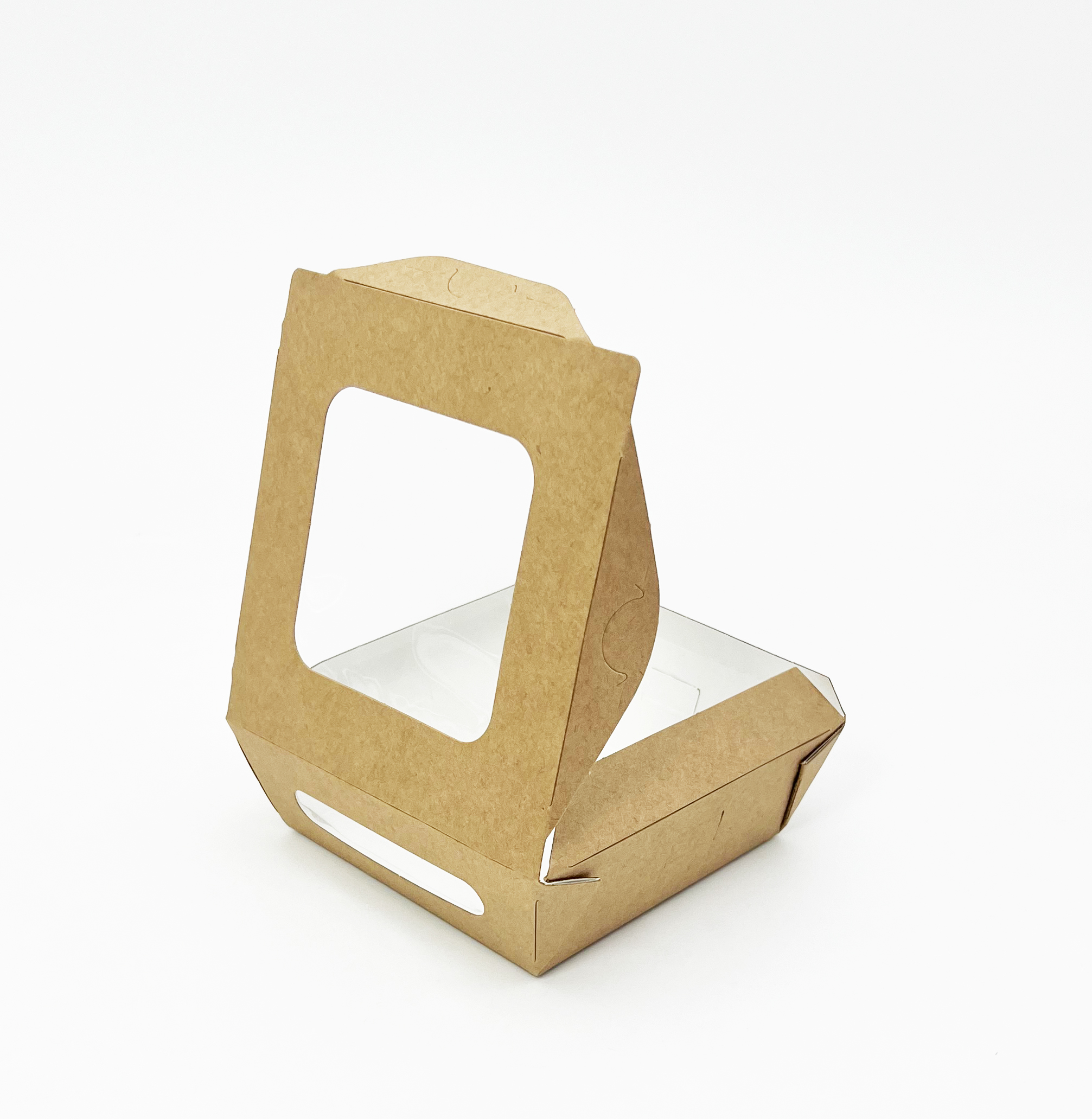 100 Stück Snackboxen Kraftpapier - 2-Fach Snackboxen Für Partys & Catering