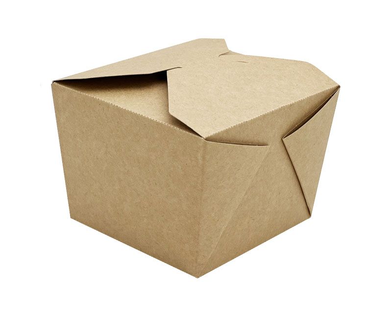 Kraft Papier Lunchbox 1100ml, 125x118x46mm, 200 Stück/Karton