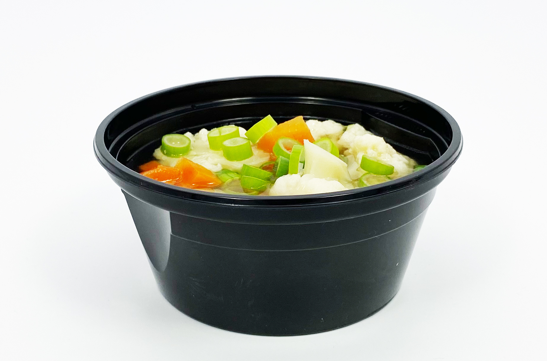 MEHRWEG Mikrowellen Suppenbowl black PP12, 400/460ml mit klarem Deckel 450 Stück/Karton