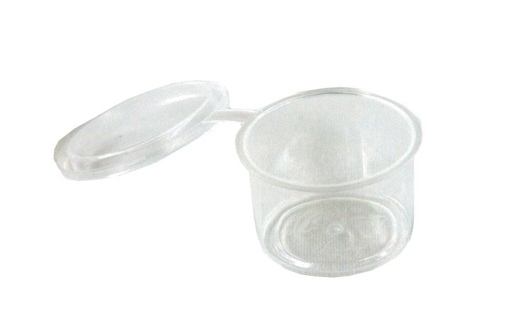 Dressing-/Sambal-Becher 15ml mit anhängendem Deckel, 2000 Stück/Karton Dressing-/Sambal-Becher 15ml mit anhängendem Deckel, 2000 Stück/Karton