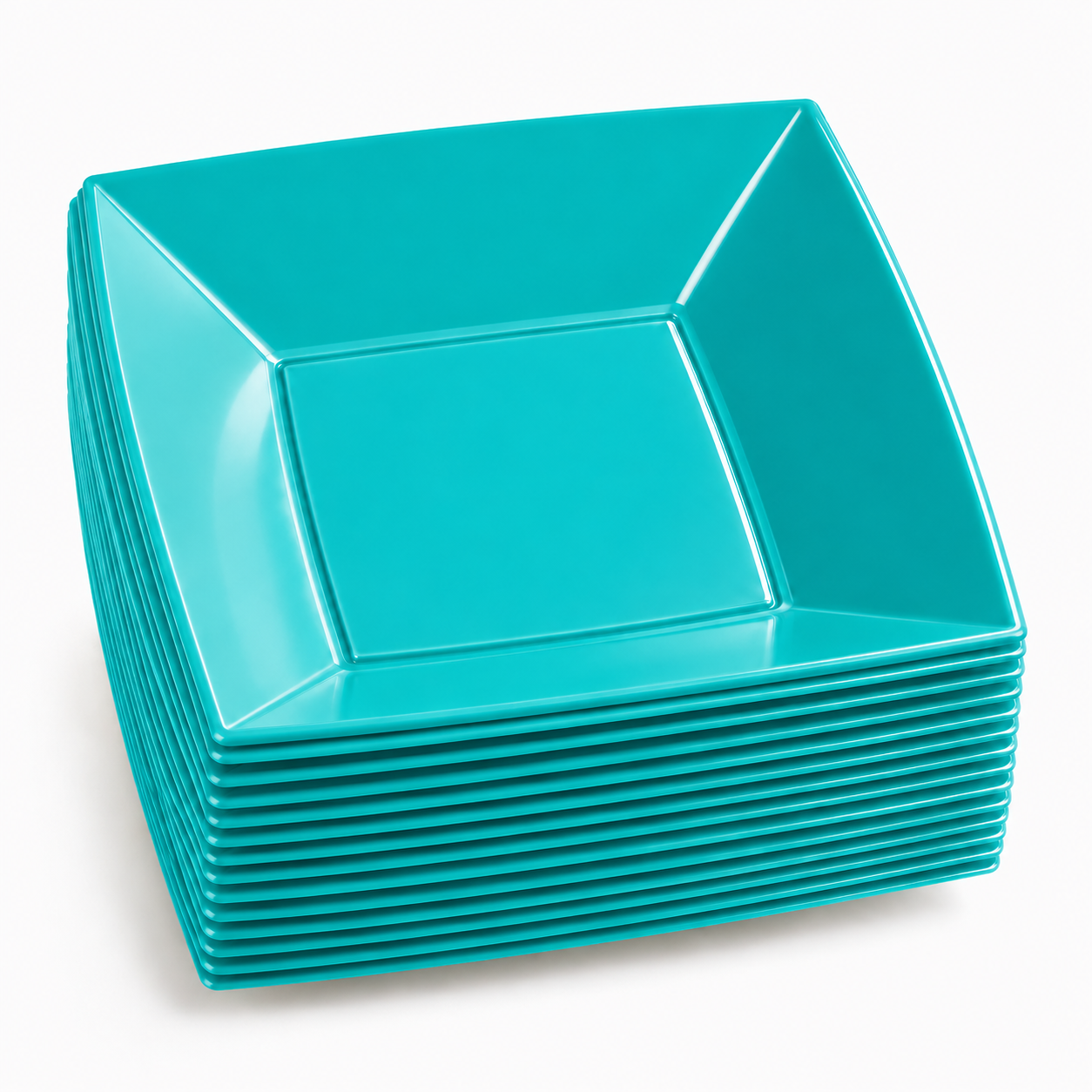 Dessertteller tief, 18x18 cm, NICE Collection, türkis, 25 Stück/Packung