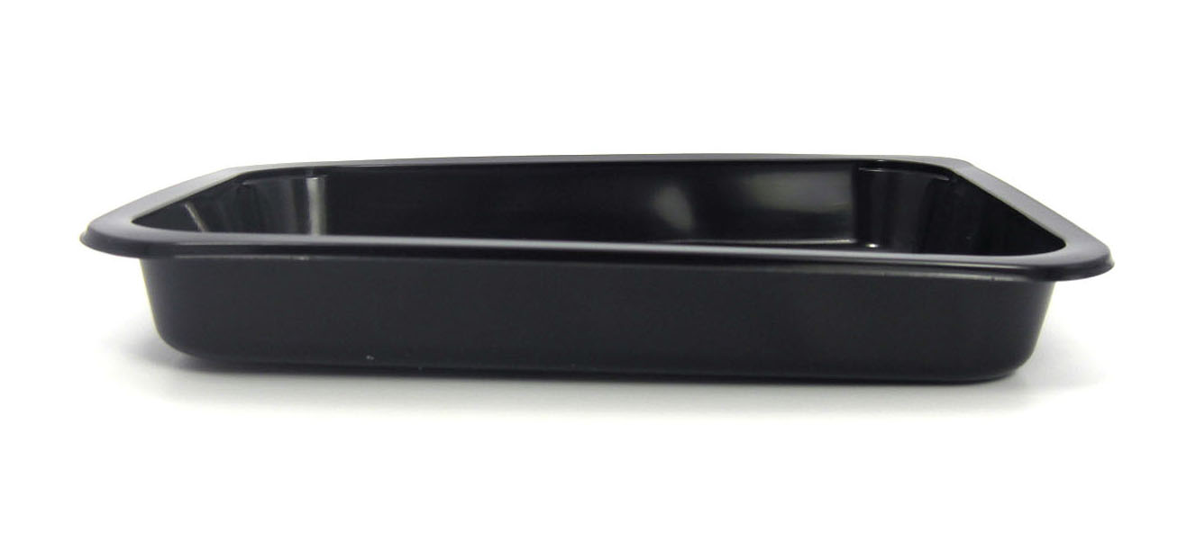 Siegelschale PP "ungeteilt" schwarz, 30mm flach, 320 Stück