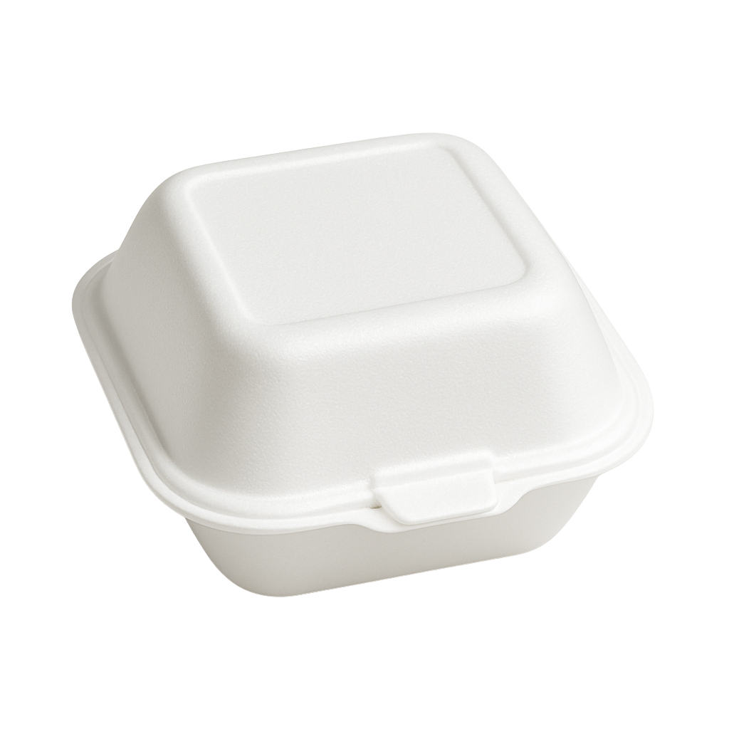 Hamburgerbox groß HB6 (IP6), weiß, geschäumt, 500 Stück/Karton