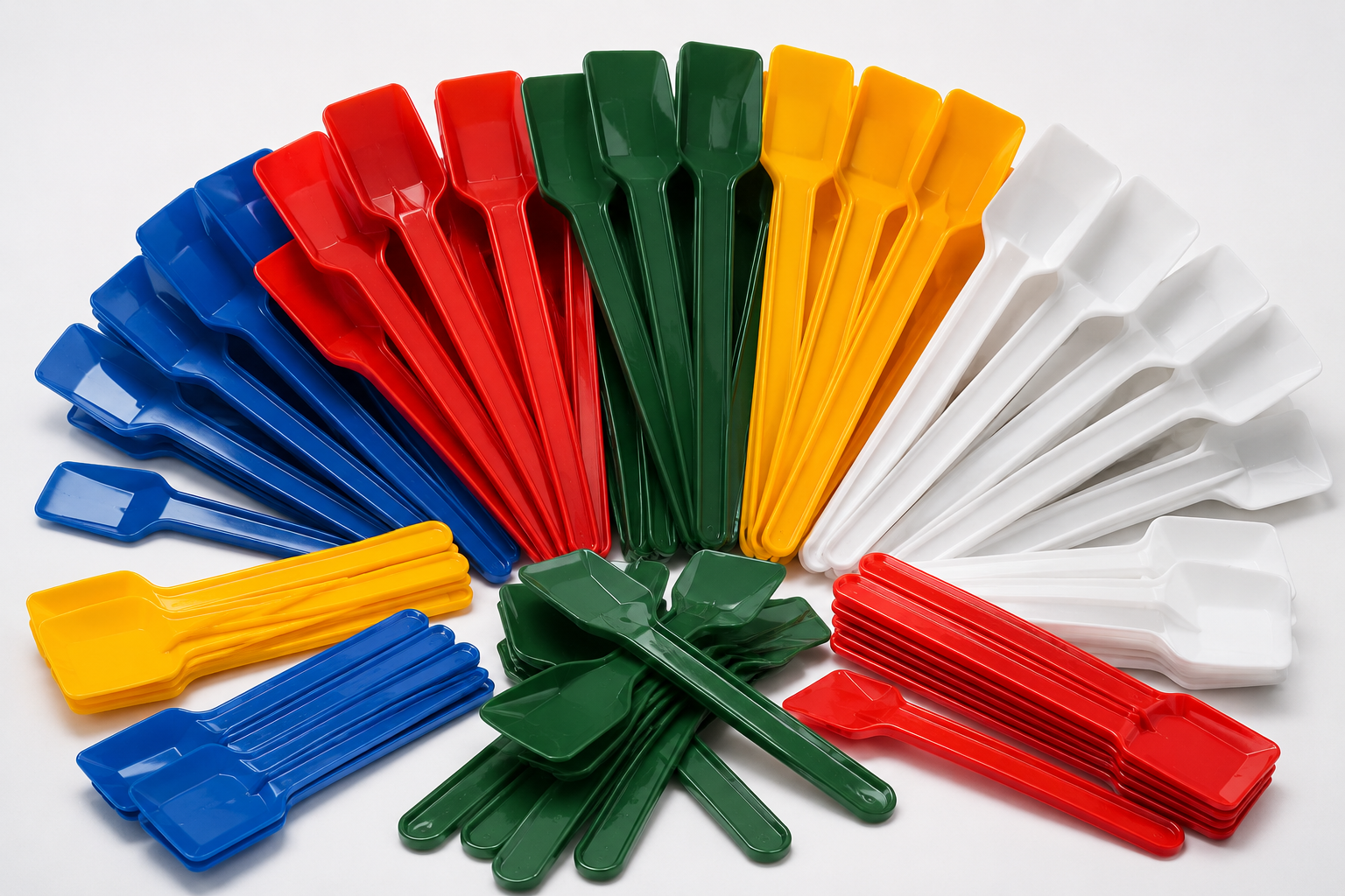 Eis-Spaten flach, Mehrweg, 95mm, PS, bunt, 10000 Stück/Karton