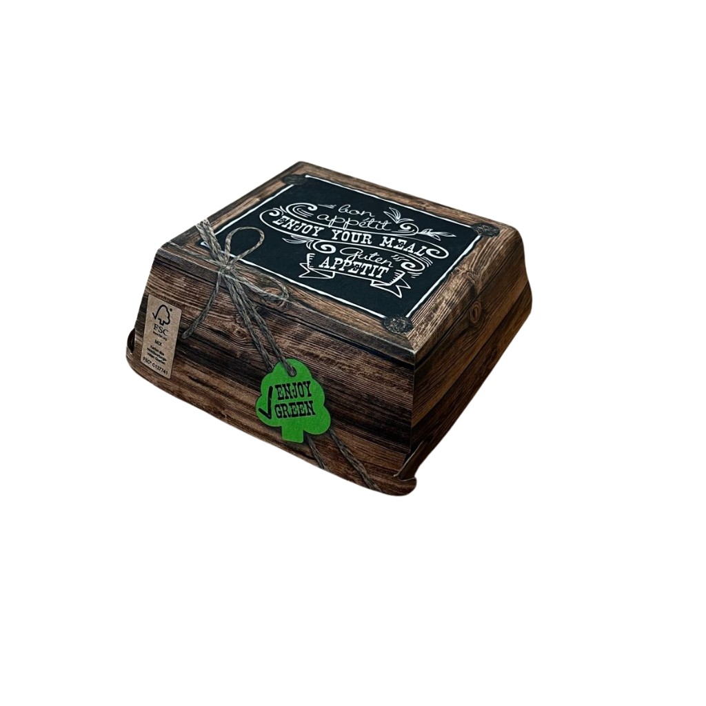 Hamburgerbox "ENJOY" klein, 290 Stück/Karton