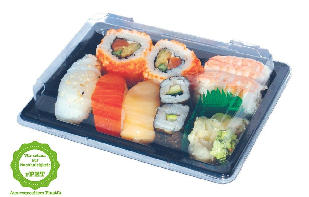 Sushi-Schale S5/T30 Komplett SET, 188x130x45mm, 50 Stück/ Packung Sushi-Schale S5/T30 Komplett SET, 188x130x45mm, 50 Stück/ Packung