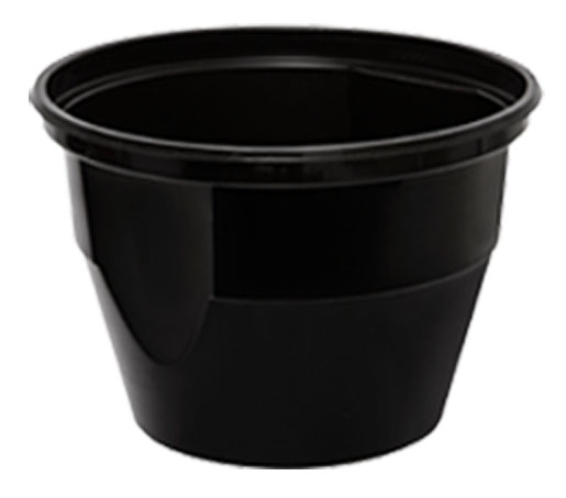 MEHRWEG Mikrowellen Suppenbowl black PP32, 910/ 1000ml mit klarem Deckel (550 Stück/Karton)