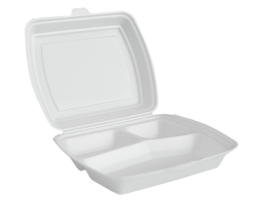 Menübox "MB3" (IP4) weiß, 3-geteilt, geschäumt, 200 Stück/Karton