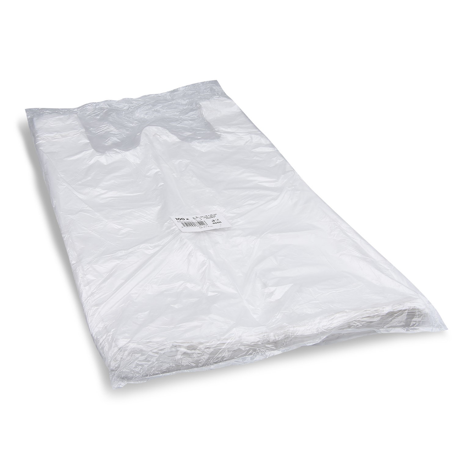 Hemdchen-Tragetasche groß, 30+18x55cm, weiß, 2000 Stück/Karton