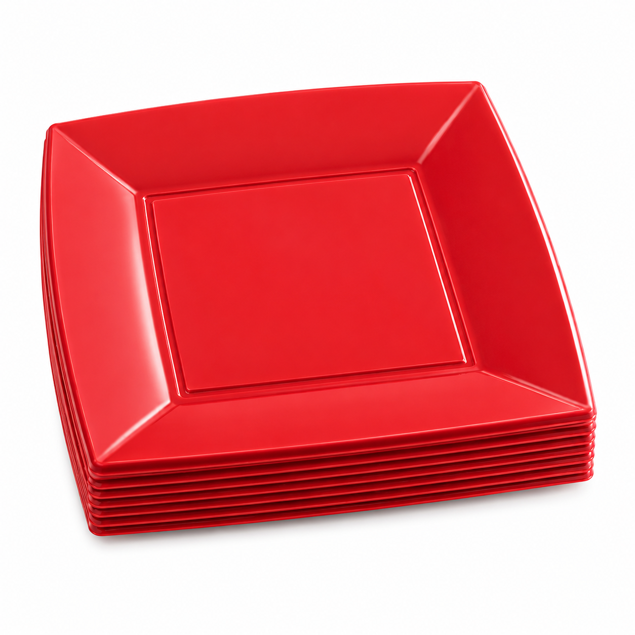 Dessertteller flach, 18x18cm, NICE Collection, rot, 25 Stück/Packung