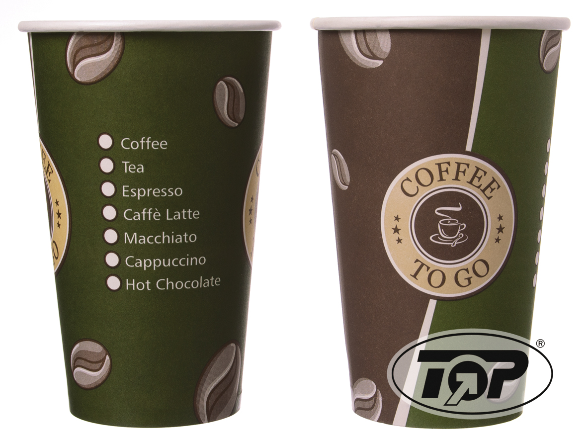 To-Go Kaffeebecher "Topline" 400ml OHNE Deckel (1000 Stück/Karton)