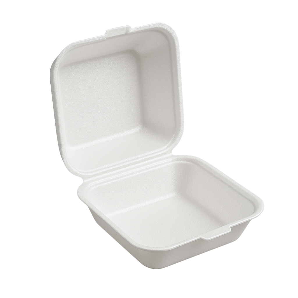 Hamburger-Box, 15,4x14,5x7,8 cm, geschäumt, (14x500 Stück) 1 Palette