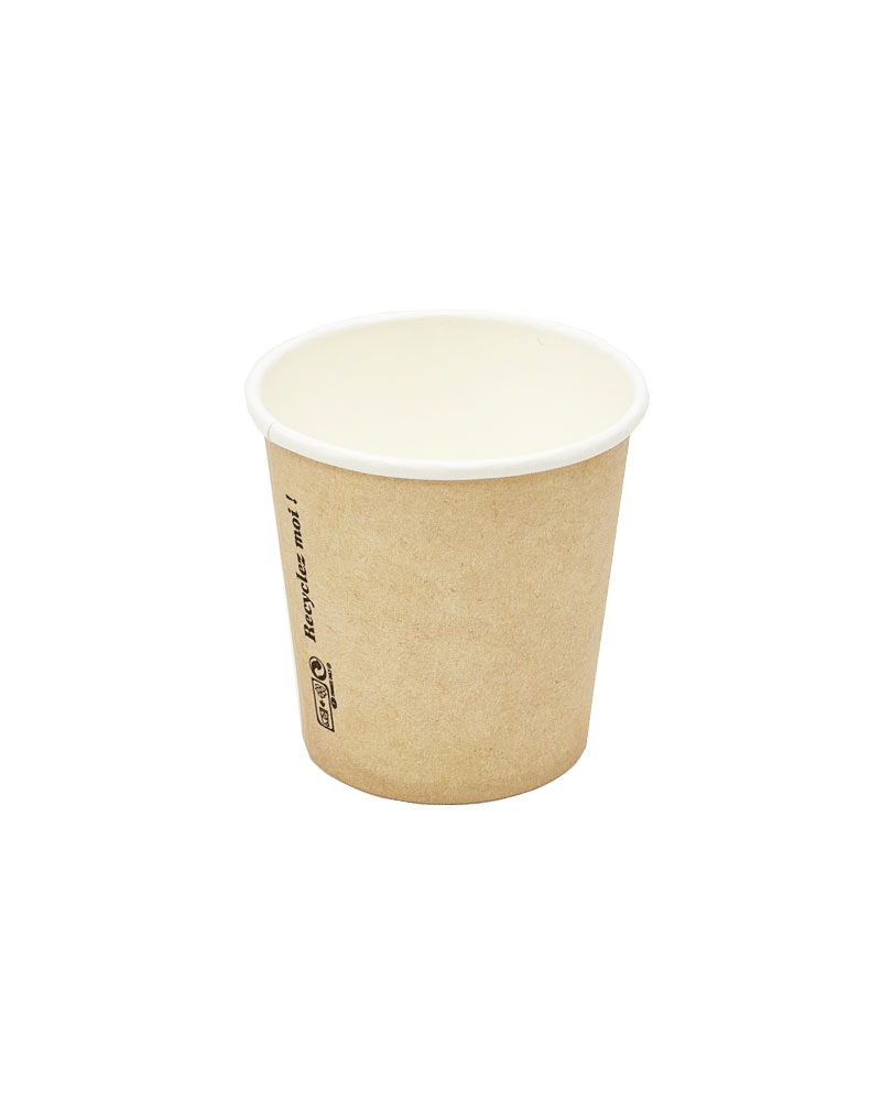 Espressobecher ToGo Kaffeebecher 4oz 100ml / 120ml, 62x62mm, Papier, braun, (20x50) 1000 Stück/Karton