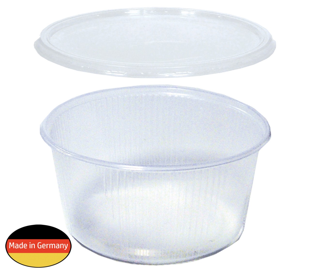 Feinkost-, Salat-, Verpackungsbecher mit Deckel, rund, 250 ml, 250 Stück/Karton Feinkost-, Salat-, Verpackungsbecher mit Deckel, rund, 250 ml, 250 Stück/Karton