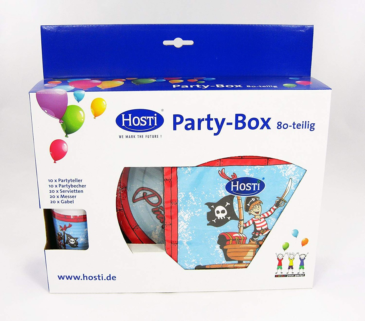 Partybox "Pirat", 80-teilig