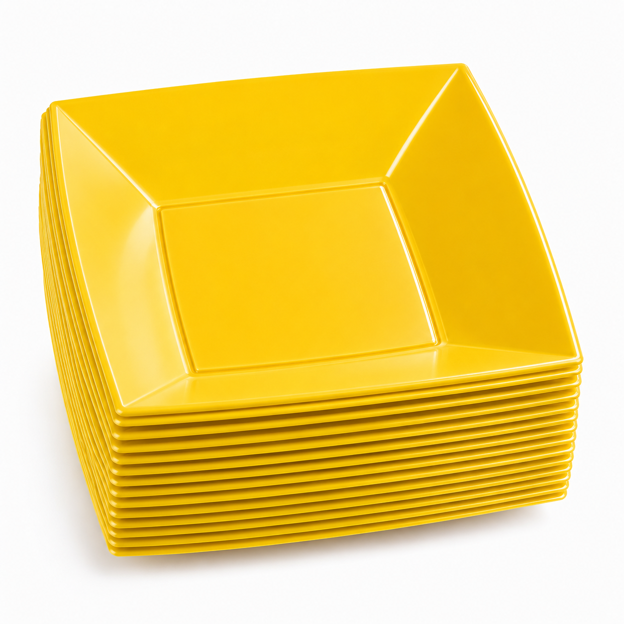 Dessertteller tief, 18x18 cm, NICE Collection, gelb, 25 Stück/Packung