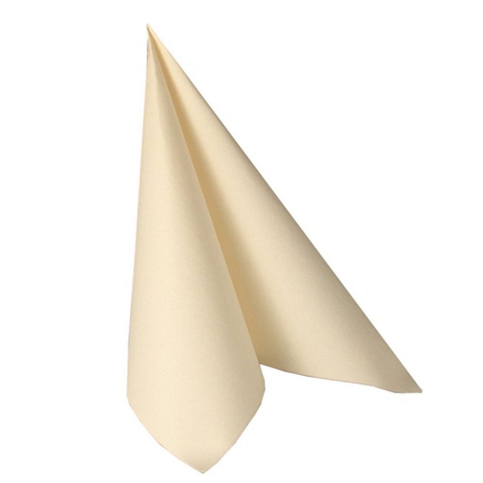 Servietten 33x33cm, 3-lagig, 1/4 Falz, creme, 1600 Stück/Karton