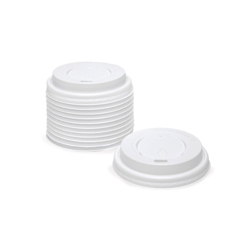 Deckel für Coffee ToGo Becher 200+300ml, Ø 80mm, weiss, 100 Stück/Packung Deckel für Coffee ToGo Becher 200+300ml, Ø 80mm, weiss, 100 Stück/Packung