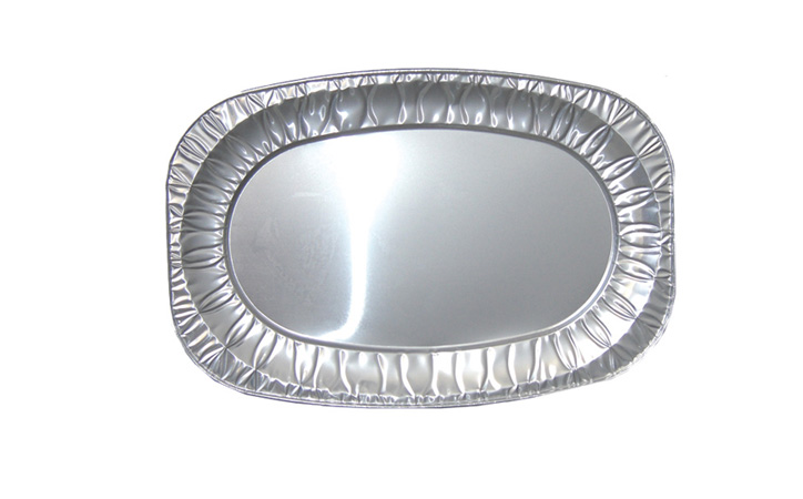 Alu-Servierplatte klein, oval, 10 Stück/Packung Alu-Servierplatte klein, oval, 10 Stück/Packung