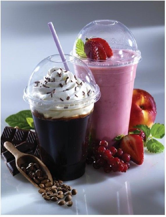 500ml rPET ClearCup Smoothie Shake Obst Becher (50 Stück/Packung)