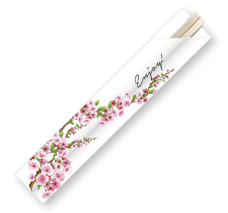 Einweg-Stäbchen "Sakura", in Papierhülle, (30x100) 3000 Paar/Karton Einweg-Stäbchen "Sakura", in Papierhülle, (30x100) 3000 Paar/Karton