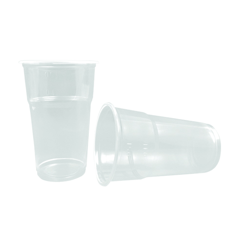 Trinkbecher 500ml / 0,5L, Bierbecher, PP, klar, 50 Stück/ Packung
