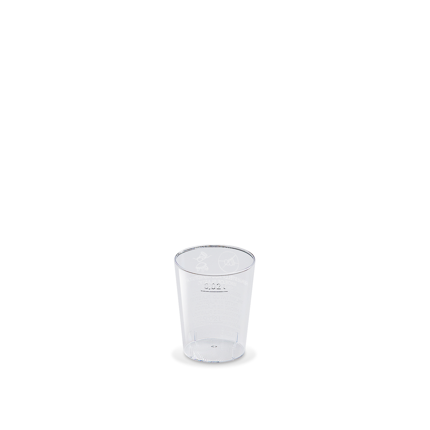 Schnapsglas 2cl, PS, 50 Stück/Packung Schnapsglas 2cl, PS, 50 Stück/Packung
