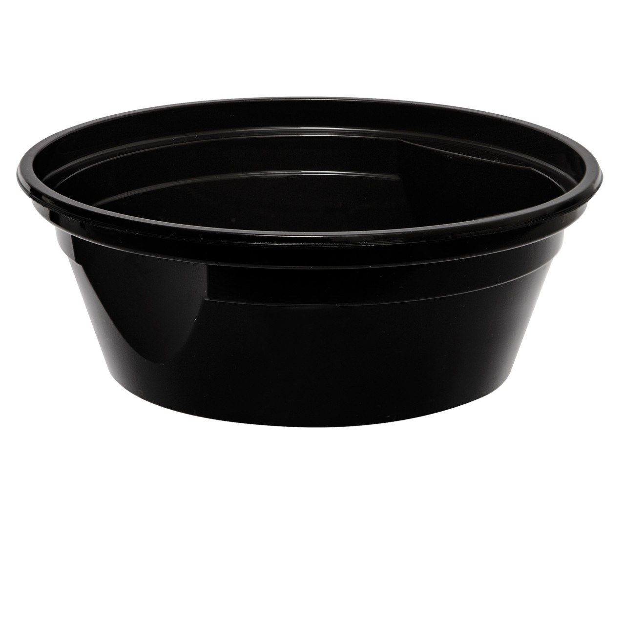 MEHRWEG Mikrowellen Saucen- oder Suppenbowl black PP8, 300/360ml, mit klarem Deckel, 400 Stück/Karton