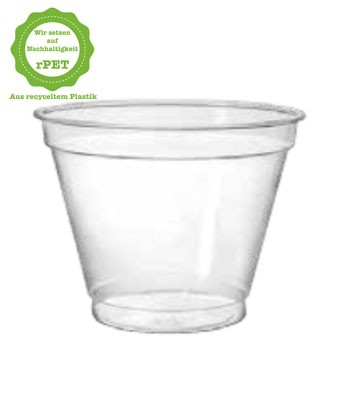 250ml rPET ClearCup Eis, Dessert, Joghurt, Obst Becher "Straight"  
