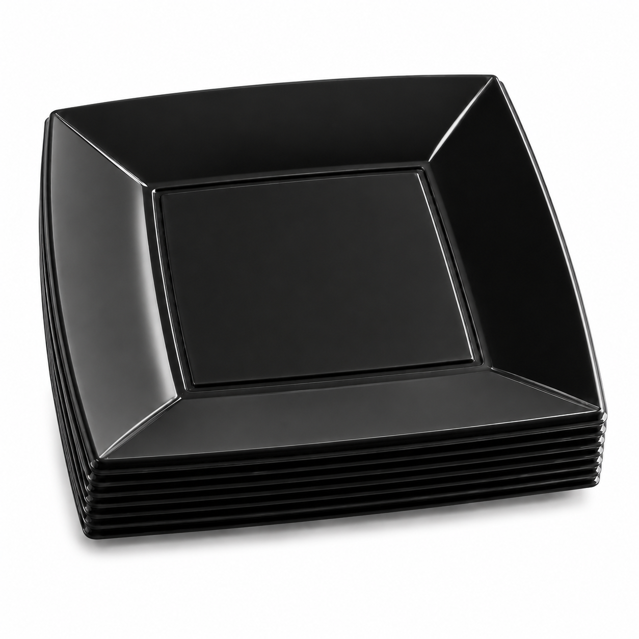 Dessertteller flach, 18x18cm, NICE Collection, schwarz, 25 Stück/Packung