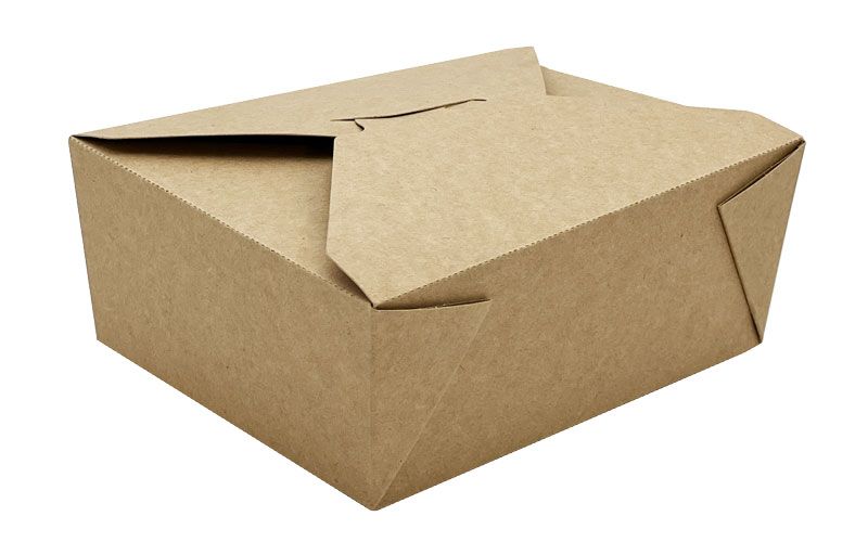 Kraft Papier Lunchbox 1400ml, 167x134x63mm, 200 Stück/Karton Kraft Papier Lunchbox 1400ml, 167x134x63mm, 200 Stück/Karton